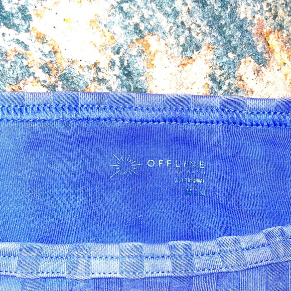 Aerie Offline Cropped Blue Top - Picture 2 of 3